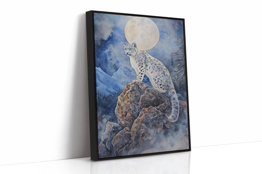 Moonlit Watch of the Snow Leopard