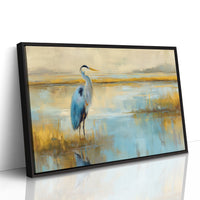 Blue Sentinel At Golden Marsh