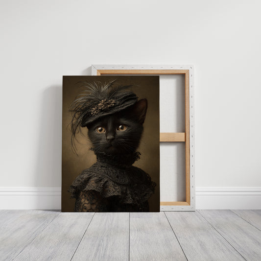 Regal Feline in Victorian Attire