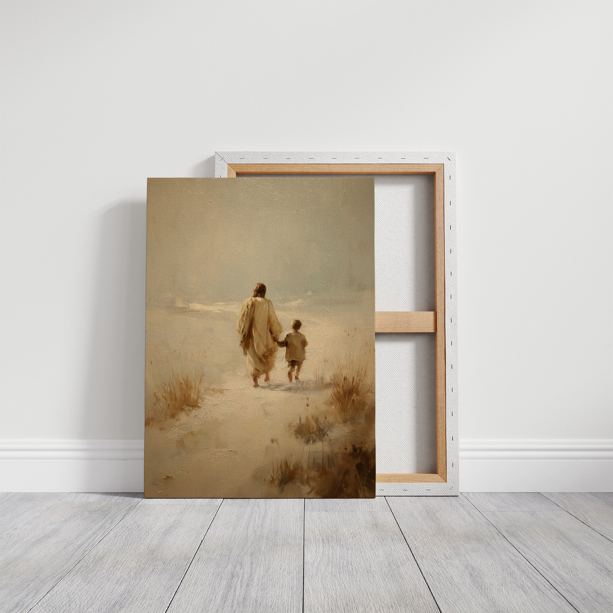 Ethereal Journey Through Amber Mist