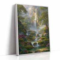 Cascading Waters Through Emerald Valleys