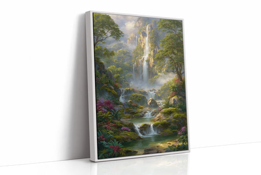 Cascading Waters Through Emerald Valleys