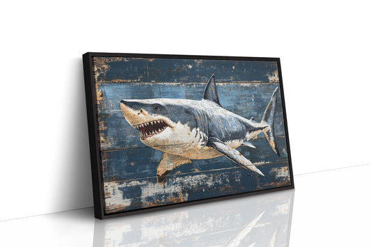 Deep Blue Tales On Weathered Wood