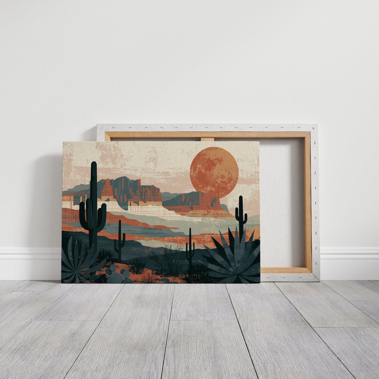 Amber Moon Over Canyon Ridge