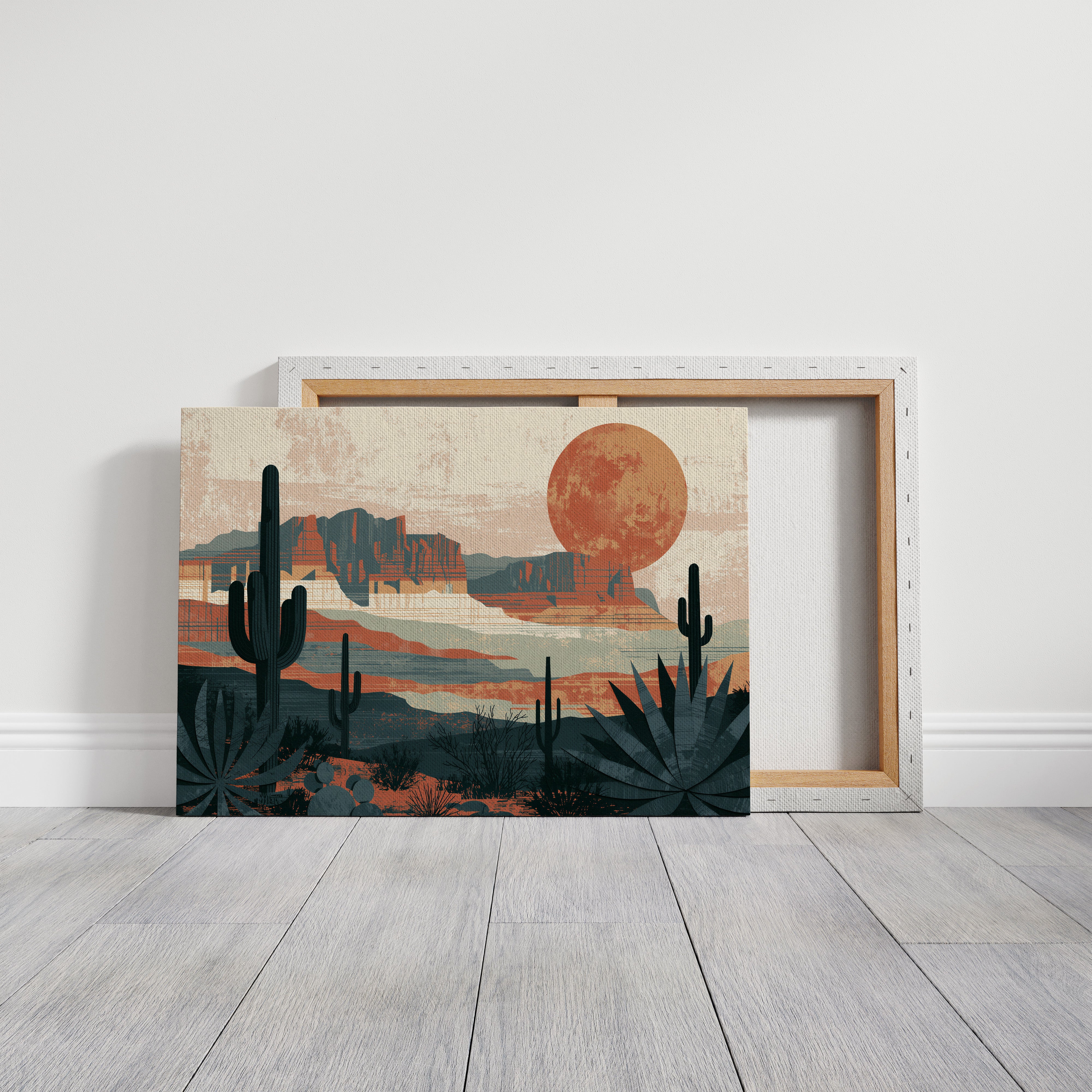 Amber Moon Over Canyon Ridge