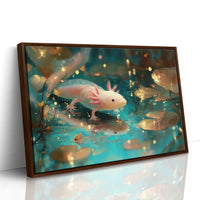 Pale Wanderer Among Turquoise Depths