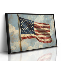 Liberty's Colors Dance Above Summer Clouds