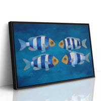 Striped Swimmers Meet At Sea