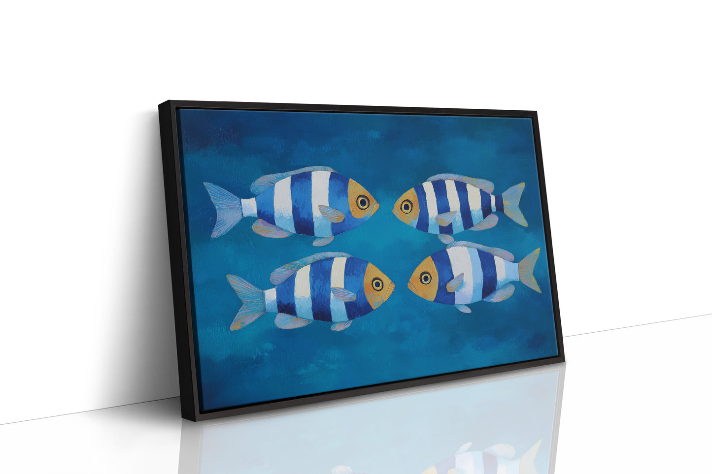 Striped Swimmers Meet At Sea