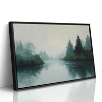 Evergreens Reflect Upon Still Waters