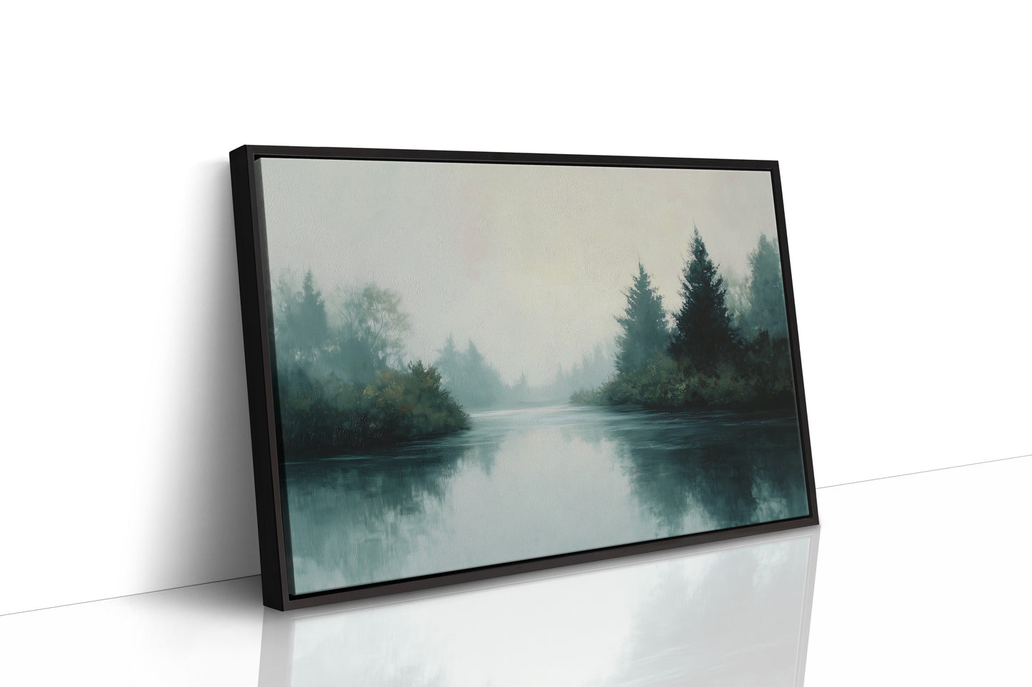 Evergreens Reflect Upon Still Waters