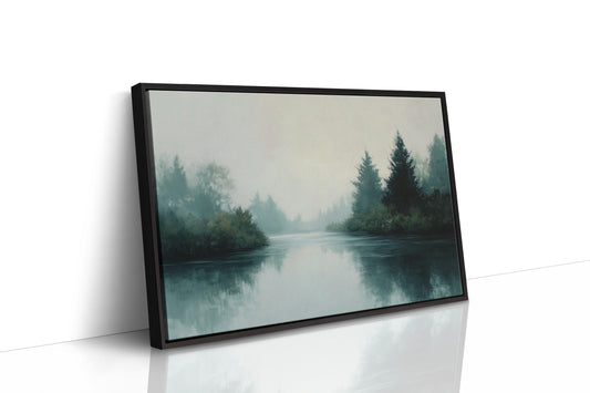 Evergreens Reflect Upon Still Waters