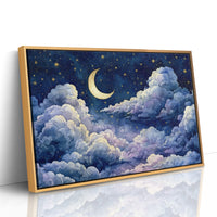 Crescent Moon Above the Clouds