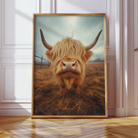 Golden Fluff and Attitude Highland Cow