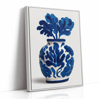 Cobalt Petals Dance In White