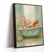 Octopus Soaks In Vintage Tub