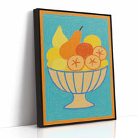 Sunny Fruit Bowl on Blue