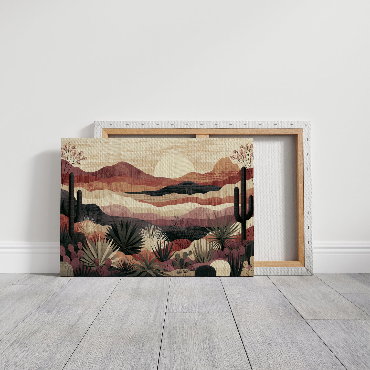 Layered Dusk Over the Desert Garden