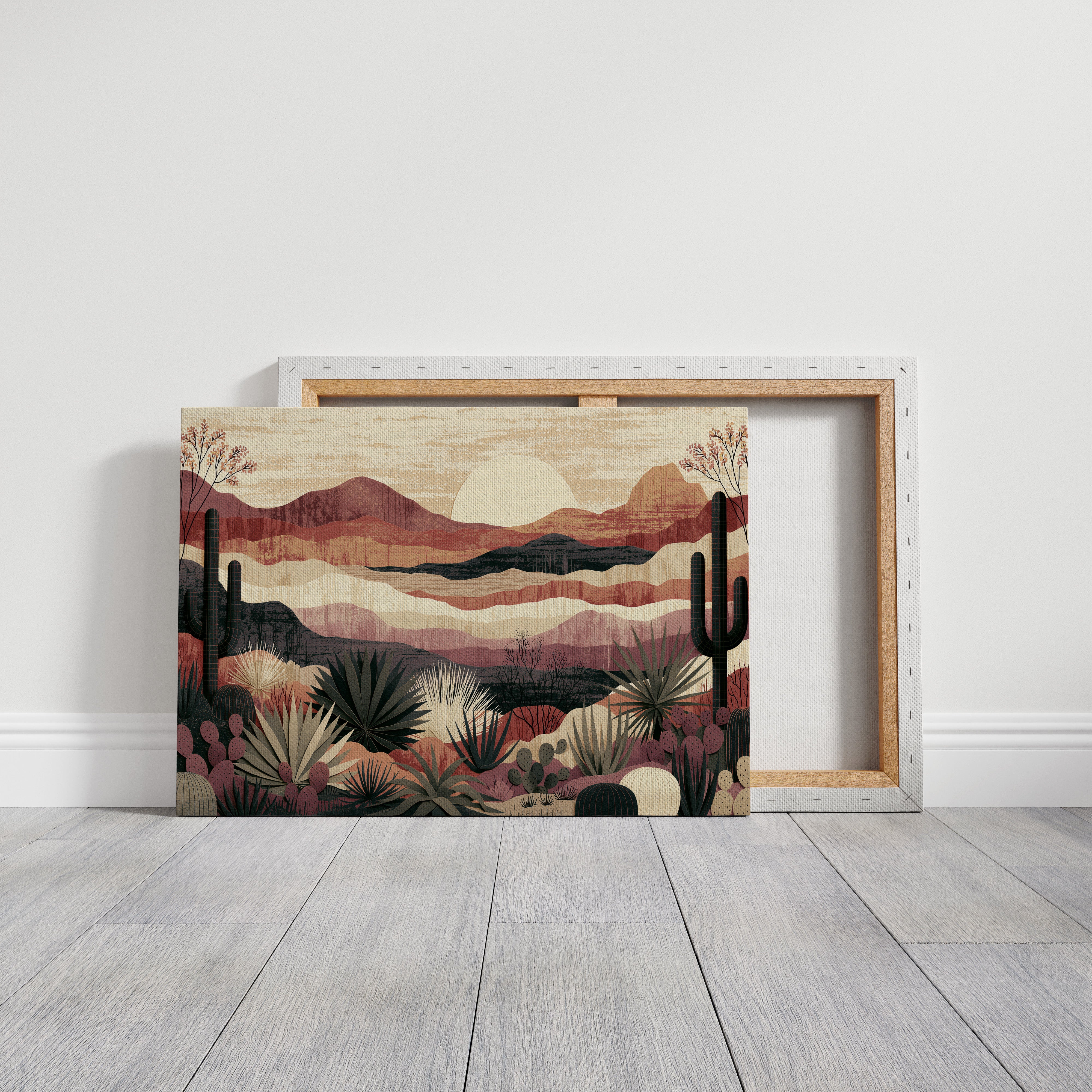 Layered Dusk Over the Desert Garden
