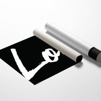 Raw Brushstroke Love in Black