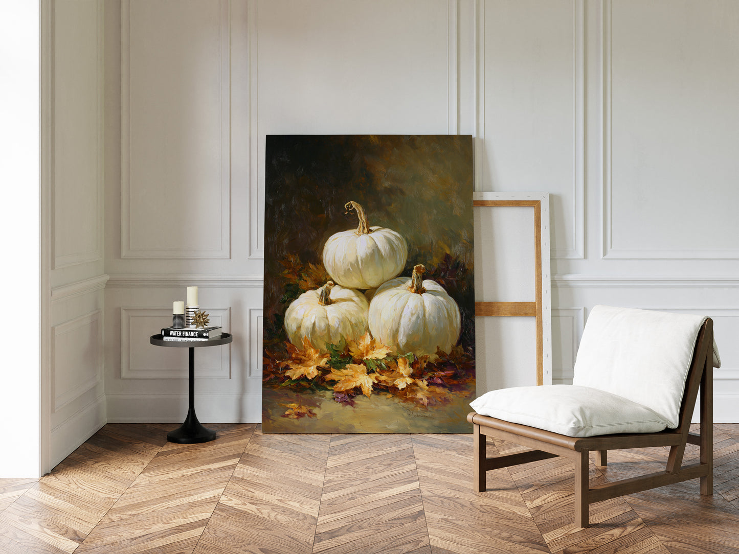 White Pumpkins Dance With Autumn