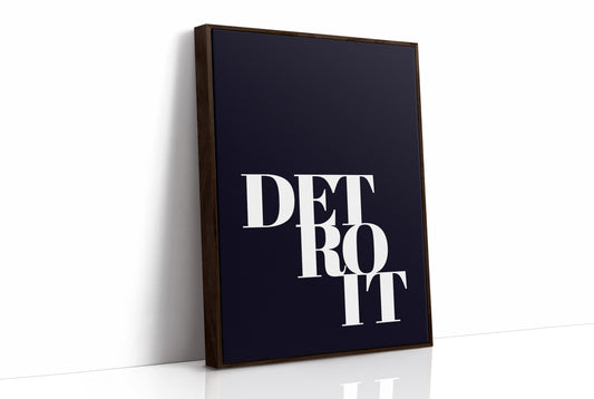 Detroit Bold Typography Print