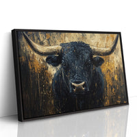 Black Bull Against Golden Storm