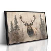 Noble Elk Among Winter Pines