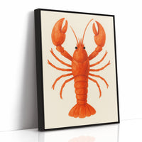 Watercolor Lobster in Coastal Red