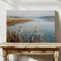 Winter Wildflowers Rest By Lake