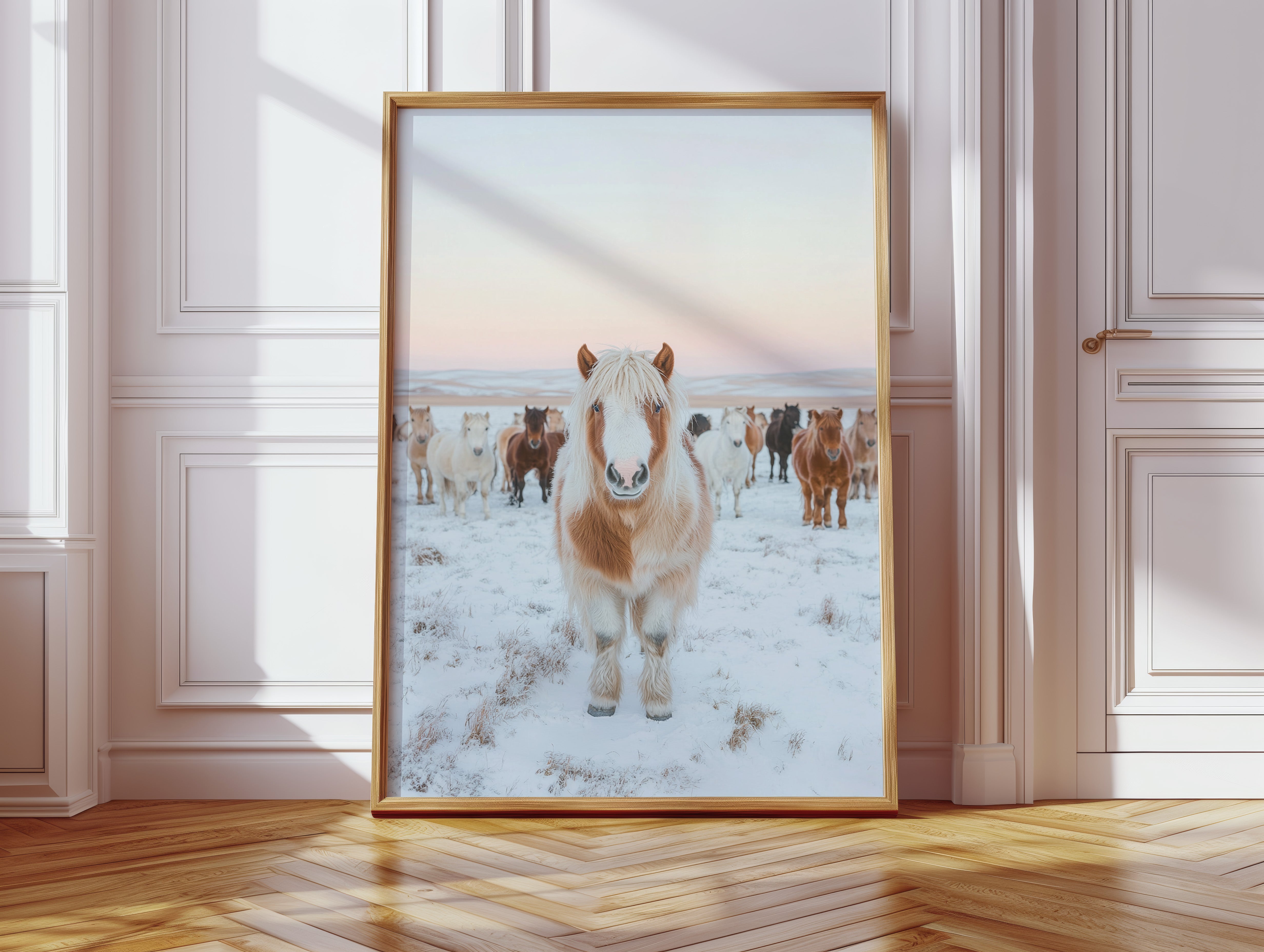 Fluffy Pony in Winter Herd