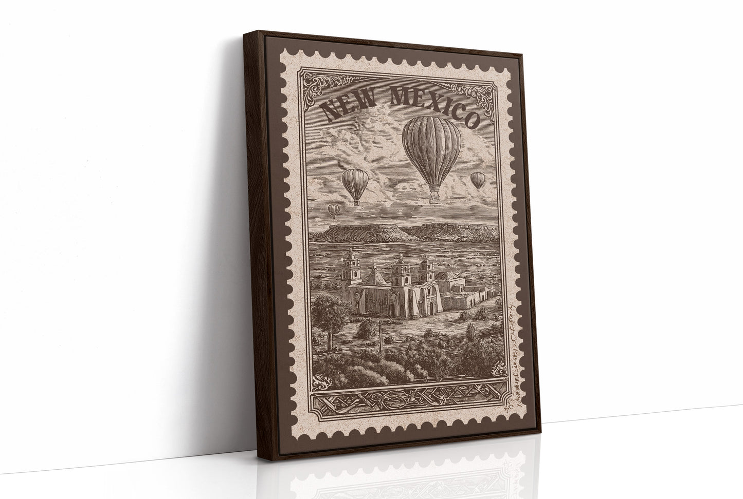 New Mexico Vintage Travel Stamp