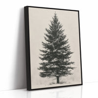 Lone Spruce in Snowfall