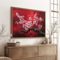 Cherry Blossoms Paint Crimson Dreams