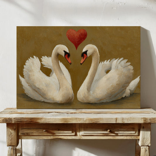 Graceful Hearts Dance On Golden Waters
