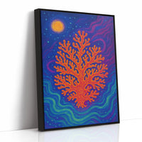 Cosmic Coral Under Moonlight