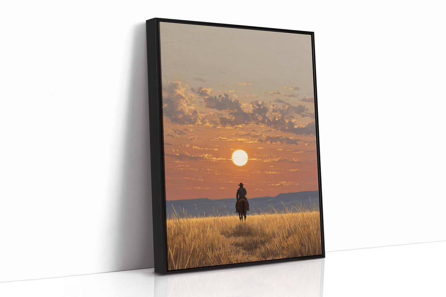 Frontier Wanderer Greets The Setting Sun