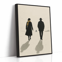 Winter Walk with Yellow Scarf
