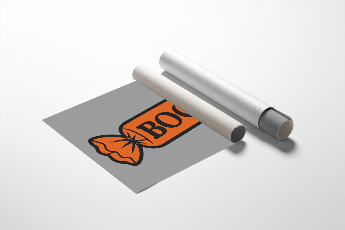Boo Wrapped Candy Illustration