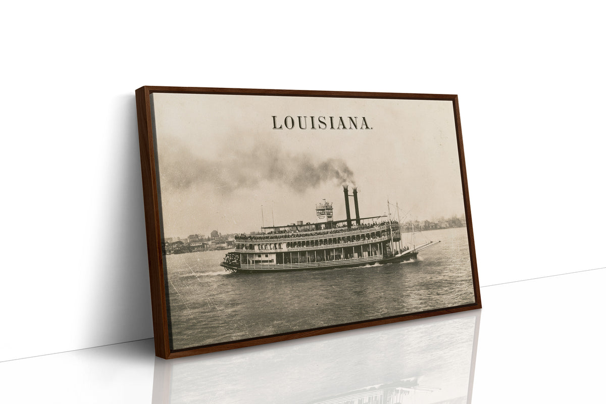 Louisiana Steamboat Voyage Print