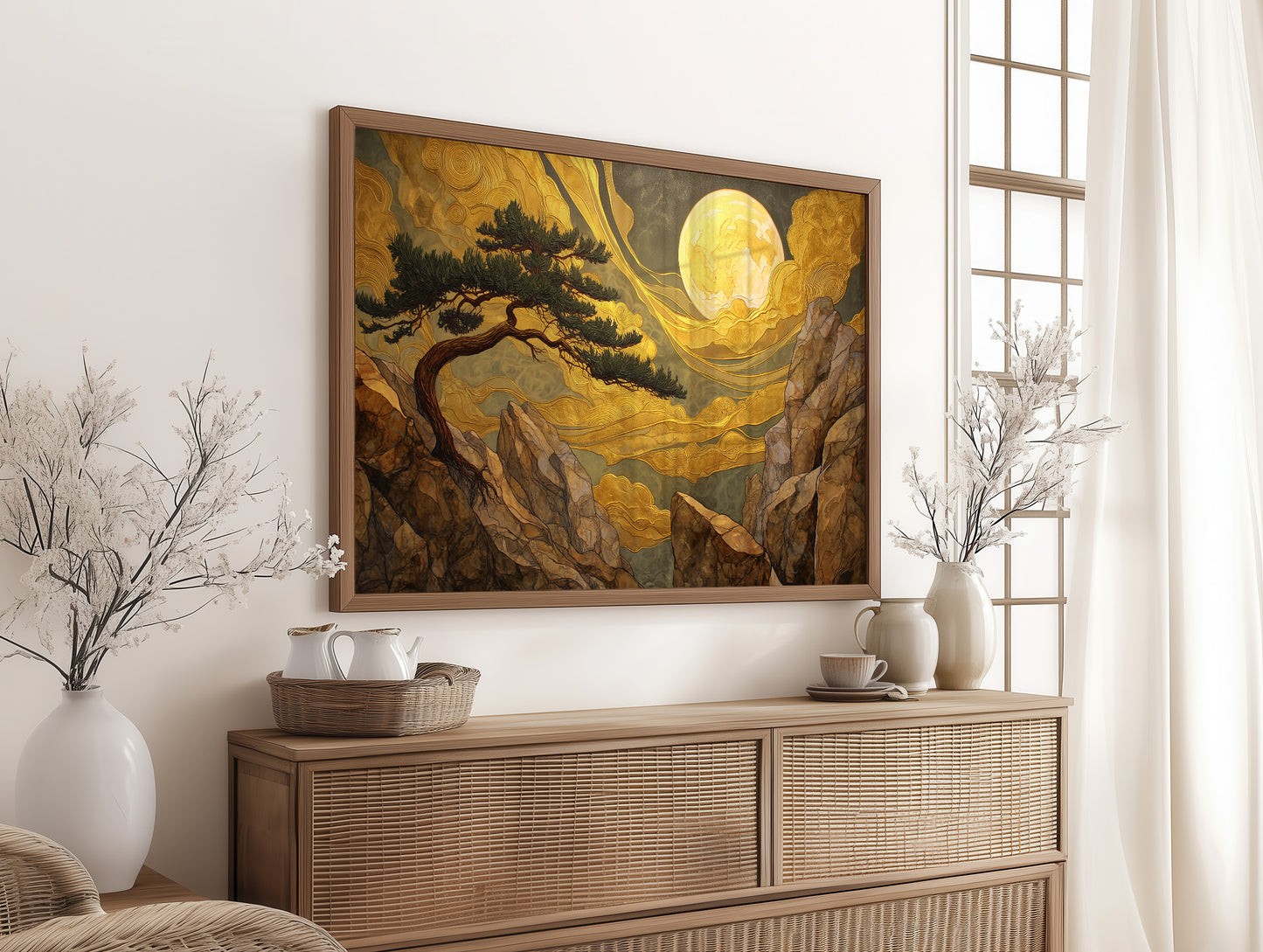 Pine Bends Toward Midnight's Gold