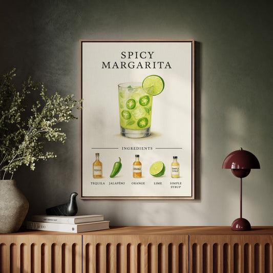 Spicy Margarita Cocktail Recipe Print