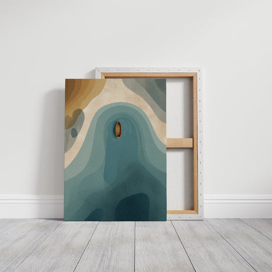 Solitude Adrift in Turquoise Canyons