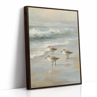 Shoreline Pause In Gentle Tide