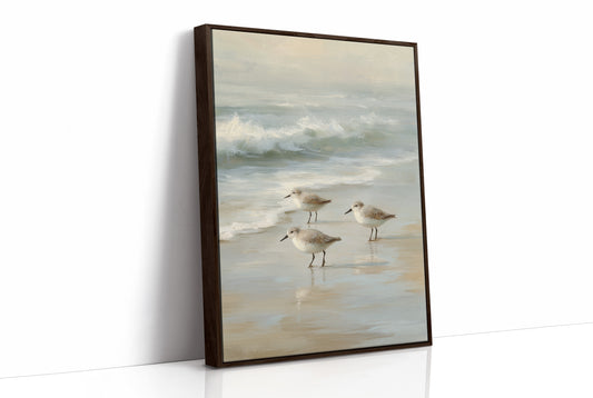 Shoreline Pause In Gentle Tide