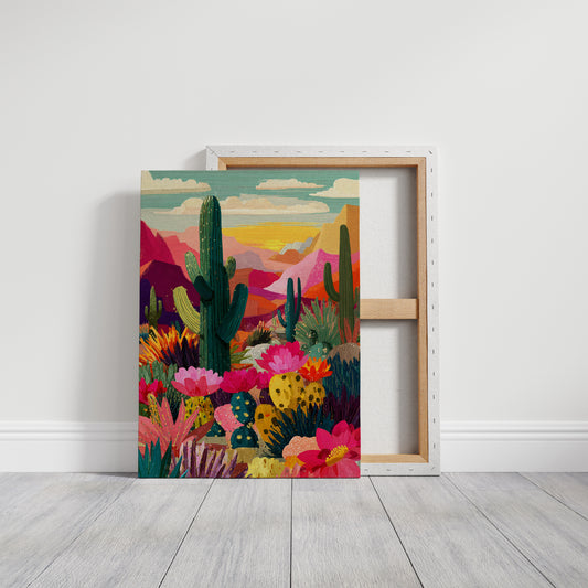 Desert Blooms at Dusk
