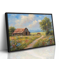 Summer Blooms Along Barn Path
