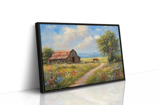 Summer Blooms Along Barn Path