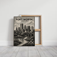 Fort Worth in Woodcut
