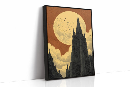 Cathedral Under a Copper Moon